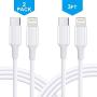 Xcords USB C to Lightning Cable, [2Pack 3FT Apple Mfi Certified] Charging Syncing Cord Compatible with iPhone 11/11Pro/11Pro MAX/XS/XS MAX/XR/X/8/8Plus (Use USB-C Wall Charger)