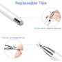 Stylus for iPad Pencil (2 Pcs), StylusHome Magnetic Disc Universal Stylus Pens for Touch Screens Apple/iPhone/Ipad pro/Mini/Air/Android/Microsoft/Surface All Capacitive Touch Screens - Black/White
