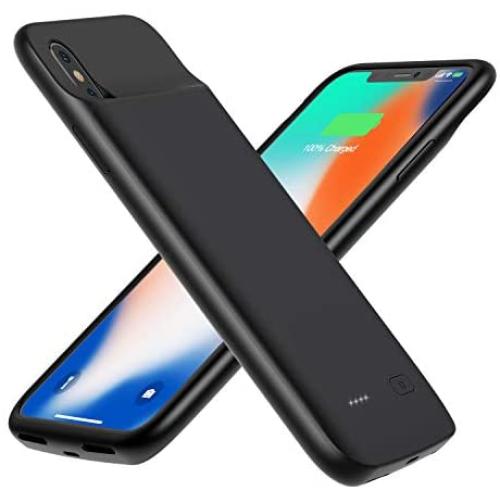 Battery Case for iPhone X/Xs/10, 4100mAh Ultra Slim Portable Protective Charging Case Extended Rechargeable Battery Pack for iPhone X/Xs (5.8 Inch) Black