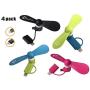 Portable iPhone Fan - Colorful and Powerful 2-in-1 Fans for iPhone/iPad and Android Smartphone/Tablet - 4 Piece - Black/Pink/Blue/Green - Summer 2017 iPhone Accessories
