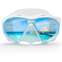 COPOZZ Scuba Mask, No Fogging Snorkeling Scuba Dive Glasses, Great Seal Free Diving Tempered Glass Mask Goggles