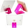Honsky Solid Portable Universal Aluminum Desktop Desk Stand Hands Free Mobile Smart Cell Phone Holder Tablet Display Stand, Cellphone Stand, Smartphone Mount Cradle, Hot Pink