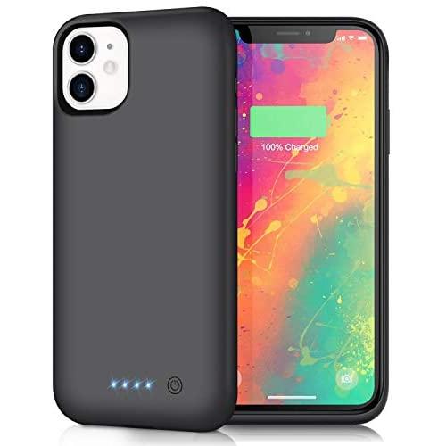 AONIMI Battery Case for iPhone 11, Newest [6800mAh] Portable Charging Case Rechargeable External Battery Pack Protective Extended Battery Backup Charger Case for iPhone 11 (6.1 inch)