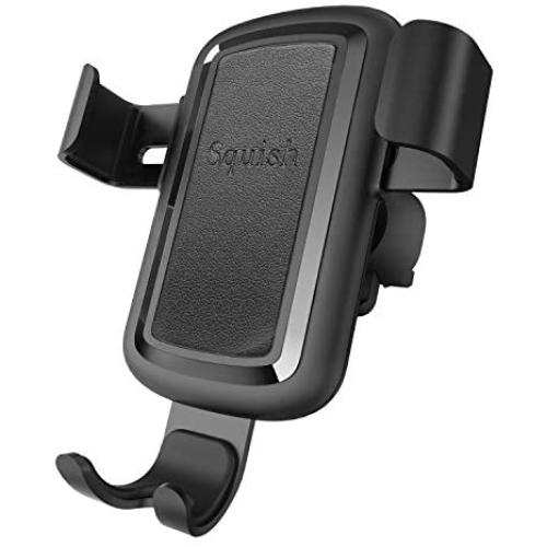 Squish Qi Wireless Car Charger, Wireless Charger Car Mount, Fast Charging Car Mount, Adjustable Gravity Air Vent Phone Mount for iPhone11/11ProMax/XR/XS/X, Samsung Android Smartphones, Qi Certified