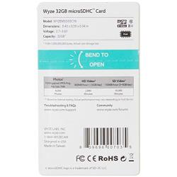 Wyze Labs Expandable Storage 32GB MicroSDHC Card Class 10, Black - WYZEMSD32C10