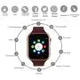 Smart Watch - Sazooy Bluetooth Smart Watch Support Make/Answer Phones Send/Get Messages Compatible Android iOS Phones with Camera Pedometer SIM SD Card Slot for Women Men (Brown)
