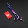 Purple Dragon Professional 7.0 inch 4PCS Pet Grooming Scissors Kit Japan Premium Steel Straight & Curved & Thinning Blade Dog Hair Cutting Shears Set with Case