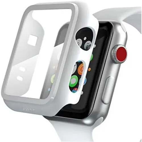 PZOZ Compatible Apple Watch Series 3 / Series 2 Case with Screen Protector 38mm Accessories Slim Guard Thin Bumper Full Coverage Matte Hard Cover Defense Edge for Women Men New Gen GPS iWatch (White) PZOZ Compatible Apple Watch Series 3 / Series 2 Case with Screen Protector 38mm Accessories Slim Guard Thin Bumper Full Coverage Matte Hard Cover Defense Edge for Women Men New Gen GPS iWatch (White)