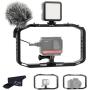 Ulanzi M-Rig Film Making Vlog Cage with Sairen VM-Q1 Microphone Bundle for Smartphones, GoPros and DSLR Cameras | Full Metal Professional Grade Vlogging Cage with Mic (2 Items)