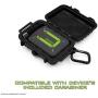 CASEMATIX Protective Travel Case Compatible with ZOLEO Satellite Communicator - Crushproof & Waterproof Case Compatible with ZOLEO Satellite Phone Accessory, Charging Cable and Carabiner - Case Only