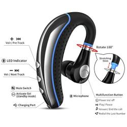 Bluetooth Headset, FimiTech Wireless Earpiece V5.0 Ultralight Hands Free Business Earphone with Mic for Business/Office/Driving