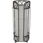 Home Basics TH10661 Scroll Collection Bath Tissue Reserve, Toilet Paper Roll Holder and Organizer, Bathroom Storage, Sturdy Coated Steel, Bronze