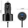 Ailun Fast Car Charger QC3.0 Adapter with 1M Built in USB Type C Cable 35W Blue Ring Light for iPhone 11/11 Pro/11 Pro Max/X/Xs/XR/Xs Max Galaxy s20, s20+ S20Ultra S10 Plus Note 10 MacBook and More