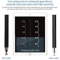 aibow Capacitive Stylus Pens for iPad, iPhone, Tablets, Cell Phones, All Touch Screens [ Fine Point & High Sensitivity Disc Tip Series ] with 2 Replaceable Disc Tips, Slide Cap Type2 (Black/Blue)