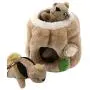 Outward Hound Hide-A-Squirrel Squeaky Puzzle Plush Dog Toy - Hide and Seek Activity for Dogs