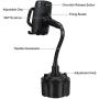 MOTOBA Adjustable Gooseneck Cell Phone Mount Stand Car Cup Drink Holder, 360 Degrees Rotation Car Cradle for iPhone, Samsung Galaxy, Huawei, etc.