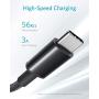 USB Type C Cable, Anker [2-Pack, 6 ft] Premium Nylon USB-A to USB-C Fast Charging Type C Cable, for Galaxy S10 / Note 8, LG V20 and Other USB C Charger