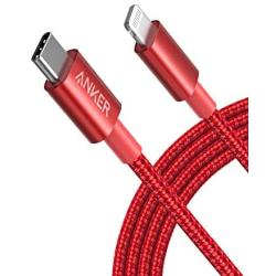 USB C to Lightning Cable, Anker New Nylon USB-C to Lightning Charging Cord for [6ft Apple MFi Certified] for iPhone 11 Pro/X/XS/XR / 8 Plus/AirPods Pro, Supports Power Delivery (Red)