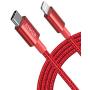 USB C to Lightning Cable, Anker New Nylon USB-C to Lightning Charging Cord for [6ft Apple MFi Certified] for iPhone 11 Pro/X/XS/XR / 8 Plus/AirPods Pro, Supports Power Delivery (Red)