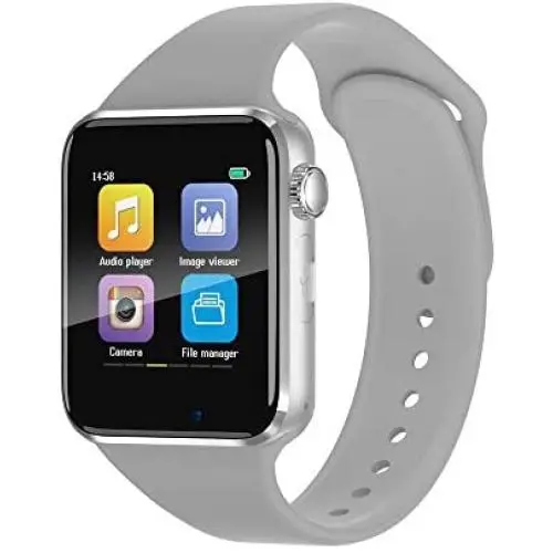 Sazooy Smart Watch, Fitness Trackers Touch Screen Smartwatch Fitness Watch with Camera Pedometer Sleep Monitor Music Player SIM SD Card Slot Compatible iOS Android Phones Women Men (Gray) Sazooy Smart Watch, Fitness Trackers Touch Screen Smartwatch Fitness Watch with Camera Pedometer Sleep Monitor Music Player SIM SD Card Slot Compatible iOS Android Phones Women Men (Gray)