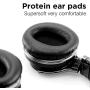 COWIN E7 Active Noise Cancelling Headphones Bluetooth Headphones with Microphone Deep Bass Wireless Headphones Over Ear, Comfortable Protein Earpads, 30 Hours Playtime for Travel/Work, Black