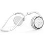 Small Bluetooth Headphones Wrap around Head - Sports Wireless Headset with Built in Microphone and Crystal-Clear Sound, Fold-able and Carried in the Purse, and 12-hour Battery Life, White