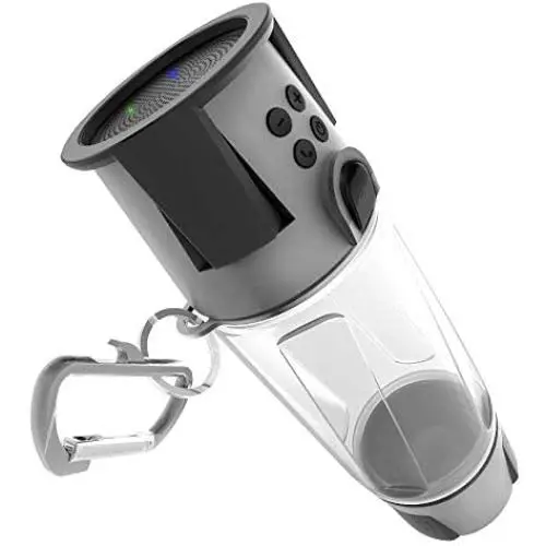 HYDRA Tech Bottle - 5W Bluetooth Speaker, 4000 mah Power Bank Charger for Smart Phone, Speakerphone, Microphone, Emergency RGB LED Nightlight Gray HYDRA Tech Bottle - 5W Bluetooth Speaker, 4000 mah Power Bank Charger for Smart Phone, Speakerphone, Microphone, Emergency RGB LED Nightlight Gray