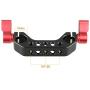 CAMVATE 15mm Rod Clamp with 1/4"-20 Thread for DLSR Camera Rig Cage Baseplate (Red)-2PCS