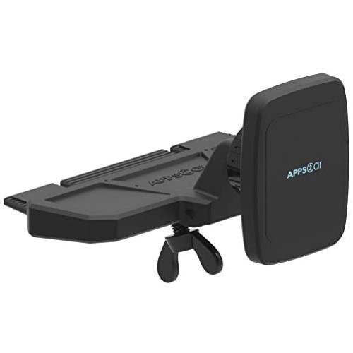 Magnetic Universal CD Slot Car Phone Mount, APPS2CAR CD Player Phone Mount Universally Compatible iPhone11/11Pro/Xs MAX/XR/XS/X/8, Galaxy S10/S10+/S9 and More, CD Phone Holder for Car CD Players