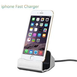 iPhone Charging Dock Station, Bebetter 8-pin Charging Dock Compatible with Apple iPhone 8, iPhone X, iPhone 7/7 Plus 6 6S Plus 5 5S Retail Packaging (Silver)