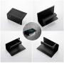 OKF Toilet Paper Holder with Phone Shelf, Toilet Roll Holder, Wall Mounted Bathroom Tissue Holder, Stainless Steel Tissue Roll Dispenser Storage, Black