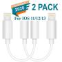 [Apple MFi Certified] 2 Pack iPhone 3.5 mm Headphone Jack Adapter, Lightning to 3.5mm aux Audio Jack Adapter Headphone for iPhone 8, Compatible for iPhone 11/11 Pro/XR/XS Max/X/8/7, Support iOS 13