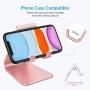 Cell Phone Stand Adjustable, OMOTON Aluminum Desktop Phone Holder Cradle Dock Compatible with All Smartphone iPhone 11 Pro Max Xs Max Xr X 8 7 6 6s Plus 5 5s 5c, Rose Gold