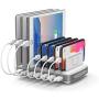 Unitek 7-Port USB Charging Station Dock, 60W Adjustable Charging Station for Multiple Device, Desktop Electronics Organizer Stand Compatible with iPad, iPhone, Samsung, Smartphone
