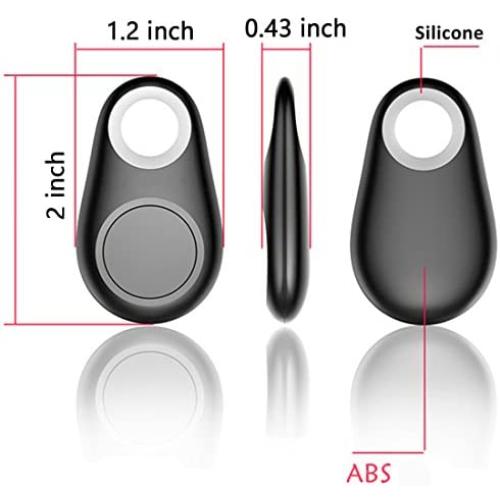 4 Pack Smart GPS Tracker Key Finder Locator Wireless Anti Lost Alarm Sensor Device for Kids Dogs Car Wallet Pets Cats Motorcycles Luggage Smart Phone Selfie Shutter APP Control Compatible iOS Android