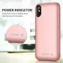 Feob Battery Case for iPhone XS/X/10, Rechargeable 6500mAh Portable Charging Case Extended Battery Pack Cover Power Bank Charger Case for iPhone Xs/X[5.8 inch]-Rose Gold