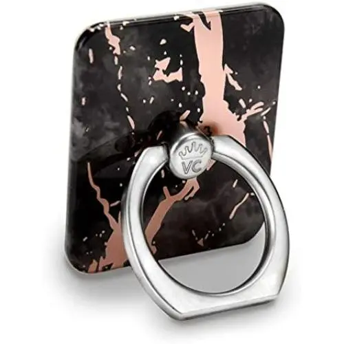 Velvet Caviar Cell Phone Ring Holder - Finger Ring & Stand - Improves Phone Grip Compatible with iPhone, Galaxy and Most Cases (Except Silicone/Leather) - Black Marble Rose Gold Velvet Caviar Cell Phone Ring Holder - Finger Ring & Stand - Improves Phone Grip Compatible with iPhone, Galaxy and Most Cases (Except Silicone/Leather) - Black Marble Rose Gold