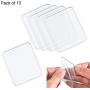 Ywhomal Traceless Super Sticky Gel Pads Anti-Slip Double Sided Gripping Pads for Auto Car Home Cell Phone Glass Photo Holder with Easy Remove Washable Reusable Design Pack of 10 (Transparent)