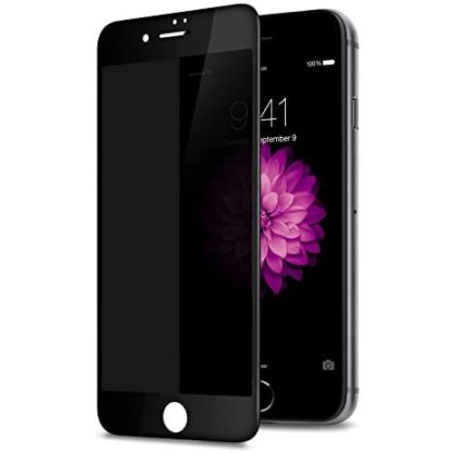 TECHO Privacy Screen Protector for iPhone 8 Plus 7 Plus, Anti Spy 9H Tempered Glass, Edge to Edge Full Cover Screen Protector [Anti-Fingerprint] [Full Coverage] (Black)