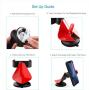 Arteck Universal Mobile Phone Car Mount Holder 360° Rotation for Auto Windshield, for Cell Phones Apple iPhone 6s Plus 5s, Samsung Galaxy S7 Edge S6 Note 5/4 GPS and Others Red