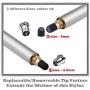 Bargains Depot 2-in-1 Stylus Touch Screen Pen for iPhone, Ipad, iPod, Tablet, Galaxy and More with 20Pcs Rubber Tips-Silver