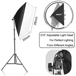 Emart 1050 Watt Softbox Photography Lighting Kit with Sandbags 20" x 28"/ 50 x 70 cm Continuous Lighting Equipment 2pcs 105W 5500K Photo Video Lighting Bulb for Product Shooting, Portraits and Filming