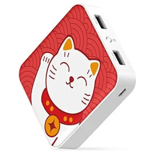 Yoobao Portable Charger 10000mAh Cute Power Bank External Battery Pack Powerbank Cell Phone Battery Backup with Dual USB Output Comaptible iPhone X 8 7 Plus, Samsung Galaxy & More - Lucky Cat Yoobao Portable Charger 10000mAh Cute Power Bank External Battery Pack Powerbank Cell Phone Battery Backup with Dual USB Output Comaptible iPhone X 8 7 Plus, Samsung Galaxy & More - Lucky Cat
