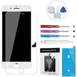 BeeFix Fit iPhone 8 Screen Replacement White (4.7 Inch) 3D Touch LCD Screen Digitizer Replacement Display Assembly Repair Kits with Waterproof Adhesive,Tempered Glass,Tools and Instruction