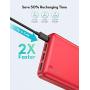 Portable Charger RAVPower 26800mAh Power Bank Battery Pack Total 5.5A Output External Battery 3 Ports Portable Phone Charger Compatible with iPhone 11 Pro Max SE iPad Samsung Galaxy S20 Note10 (Red)