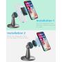 Magnetic Phone Stand Desk, enGMOLPHY Desktop Cell Phone Holder, Compatible with All Android Smartphones, iPhone 11 Xs XR 8 X 7 6 6s Plus, Kindle, Desk Accessories for Home and Office(Gray)