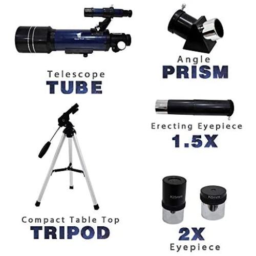 GEERTOP Telescope for Beginners 70mm Astronomy Refractor Travel Tabletop Scope with Adjustable Tripod, Christmas Birthday Gift for Kids Children
