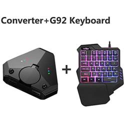 Pubg Controller Gamepad Bluetooth Smartphone Android Mobile Phone Gamepad Gamer Keyboard Mouse Converter for iPad to PC Adapter (Color : with G92 Keyboard)