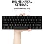 Havit 60% Wireless Mechanical Keyboard and Wired Mouse, Bluetooth 5.1 & Type C Wired 61 Keys Gaming Keyboard Brown Switch,Programmable Gaming Mouse for Multi-Device PC Laptop Gamer