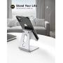 Adjustable Cell Phone Stand, Lamicall Phone Stand : [UPDATE VERSION] Cradle, Dock, Holder Suitable to Switch, iPhone 8 X 7 6 6s Plus 5 5s 5c charging, Accessories Desk, all Android Smartphone - Silver